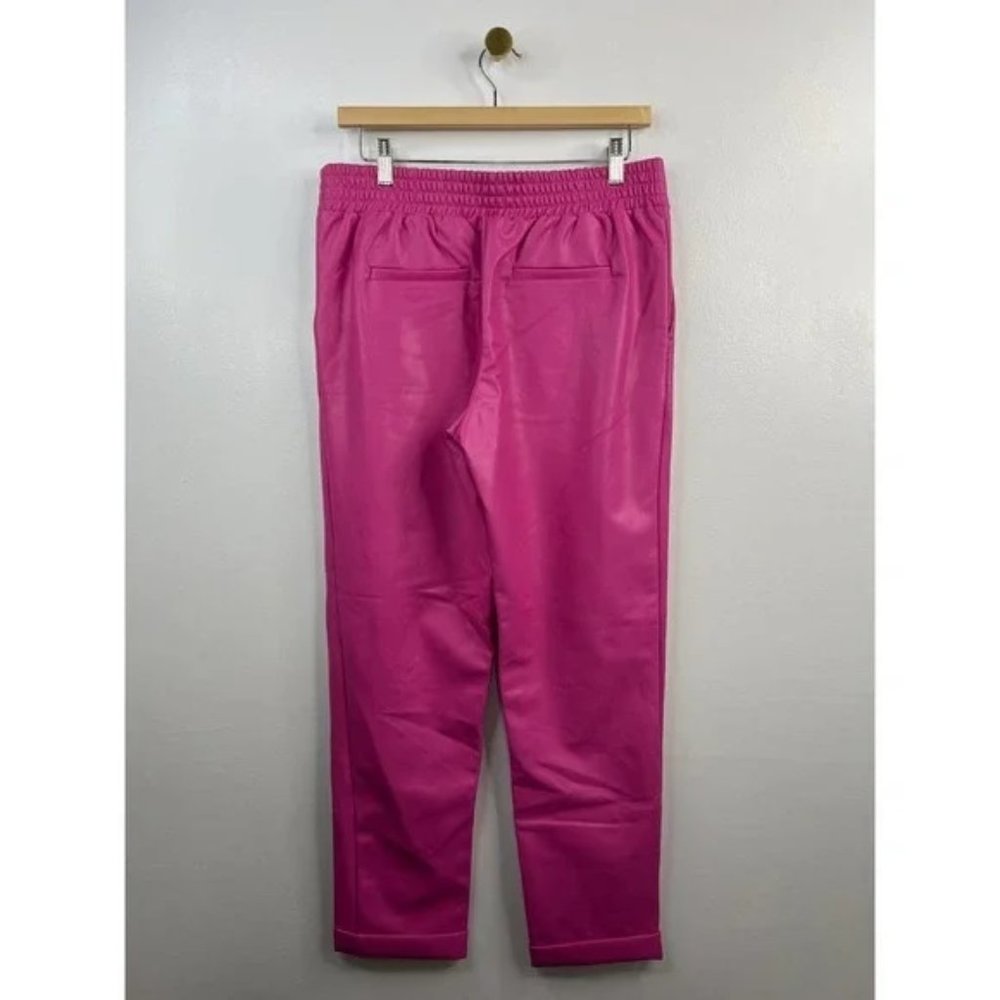 Halogen X Atlantic-Pacific Faux Leather Trousers Pink Cyclamen Size: Medium NWOT - Picture 5 of 9